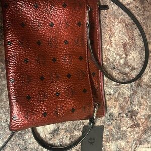 MCM Burgundy Crossbody Bag